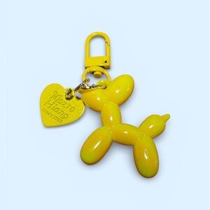 Yellow Balloon Dog Purse Charm Keychain